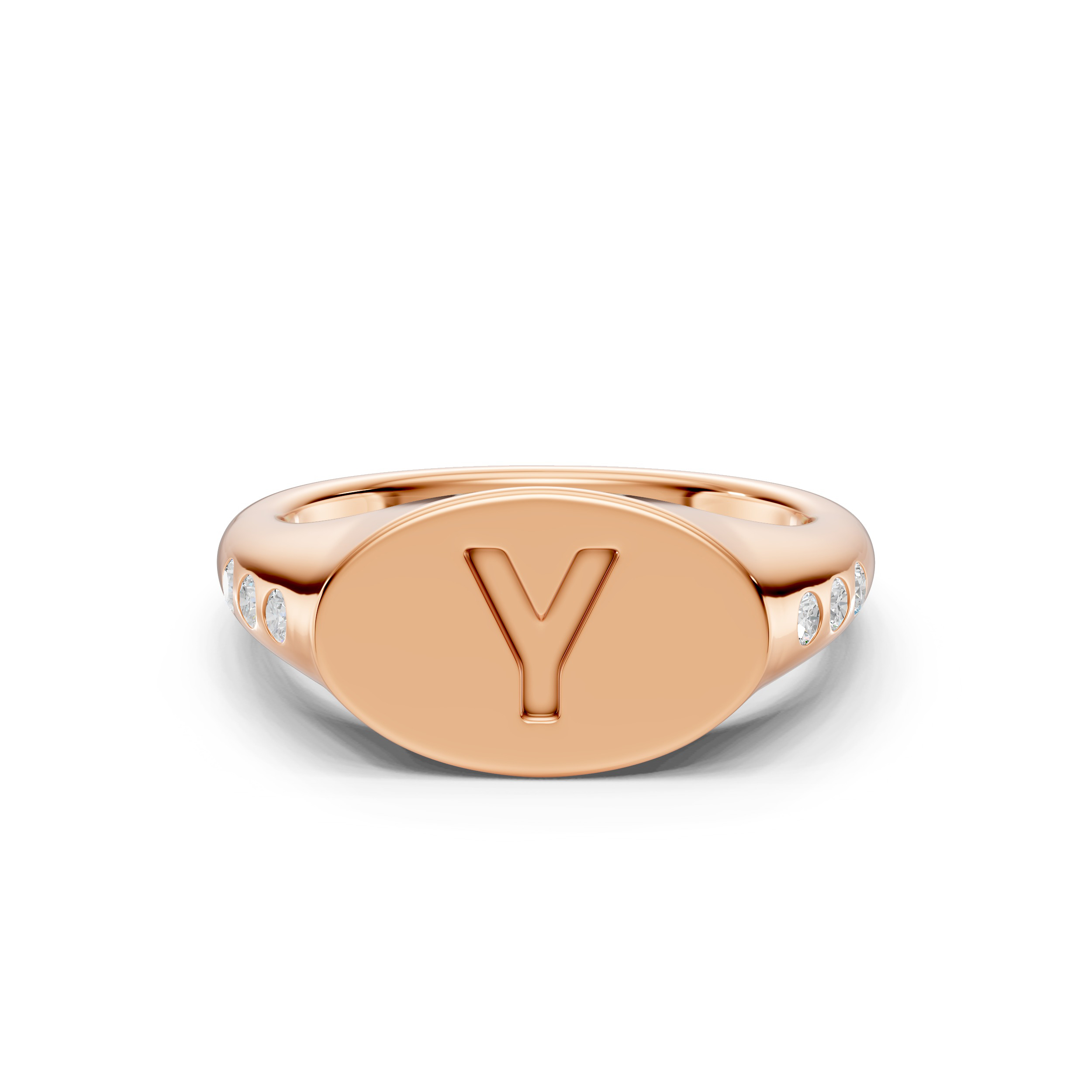 Initial Signet Lab Diamond Accent Ring - Y
