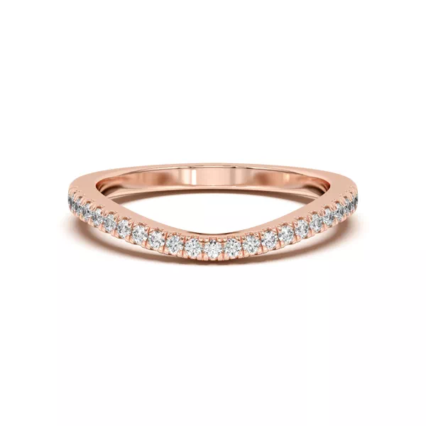 Farrah Curved Pavé Band