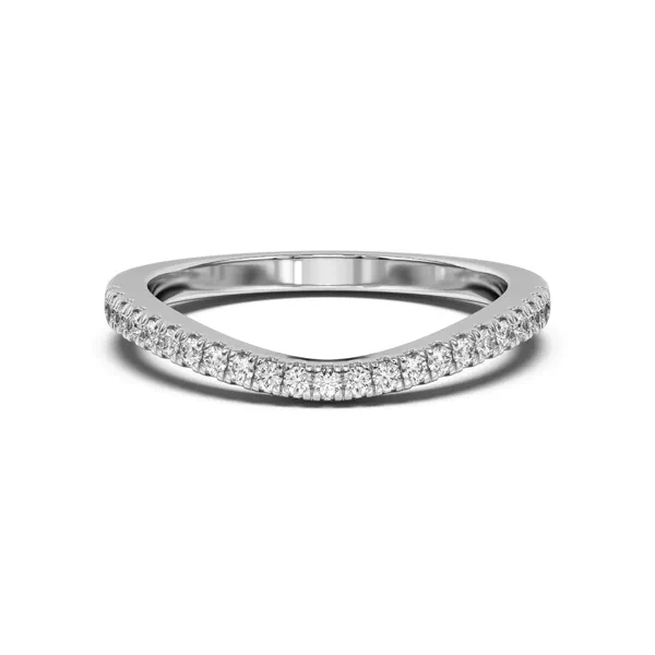 Farrah Curved Pavé Band