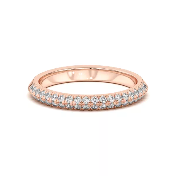 Karen Knife-Edge Pavé Band