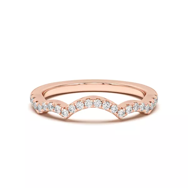 Gina Curved Pavé Band
