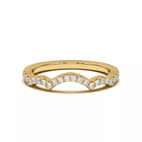 Gina Curved Pavé Band
