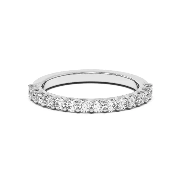 Wave Prong Pavé Band