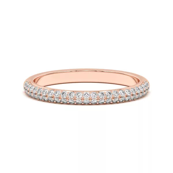 Ingrid Double Row Pavé Band