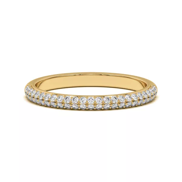 Ingrid Double Row Pavé Band