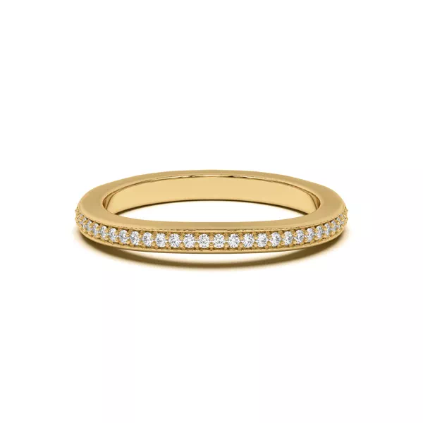 Fernanda Curved Pavé Band