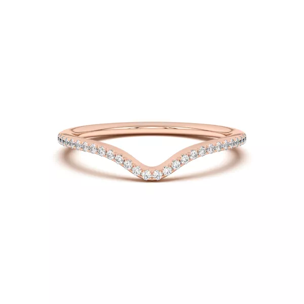 Andra Curved Pavé Band