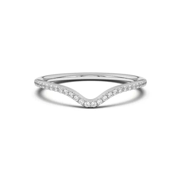 Andra Curved Pavé Band