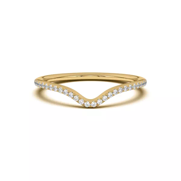 Andra Curved Pavé Band