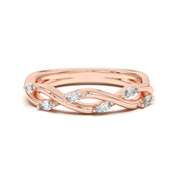Maxime Twisted Marquise Diamond Band