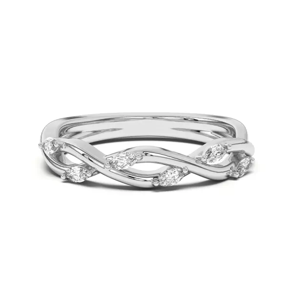 Maxime Twisted Marquise Diamond Band