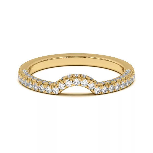Nelly Curved Pavé Band