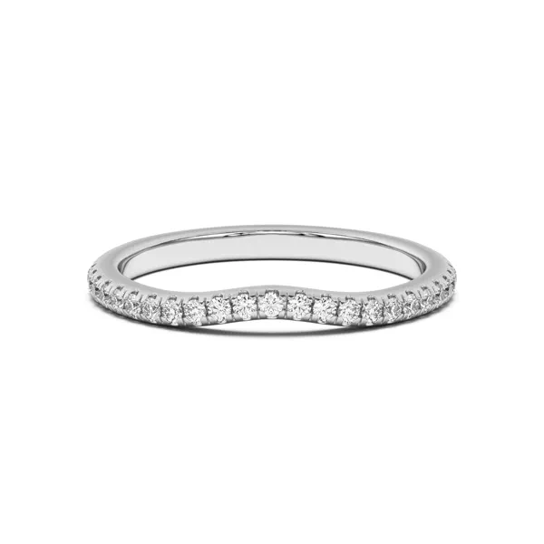 Marie Classic Curved Pavé Band