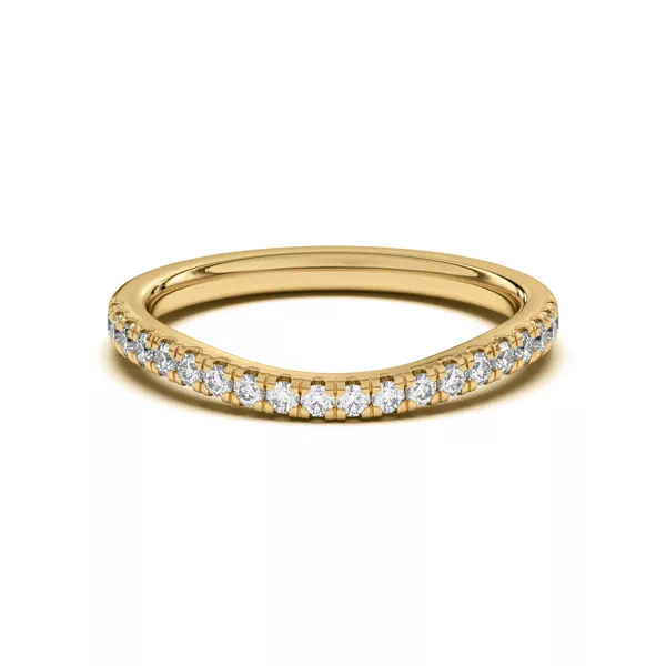 Sue Curved Pavé Band