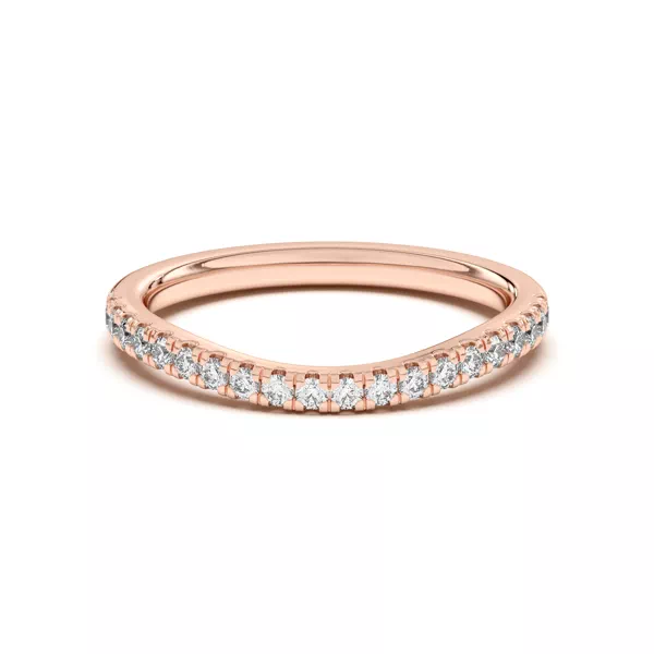 Sue Curved Pavé Band