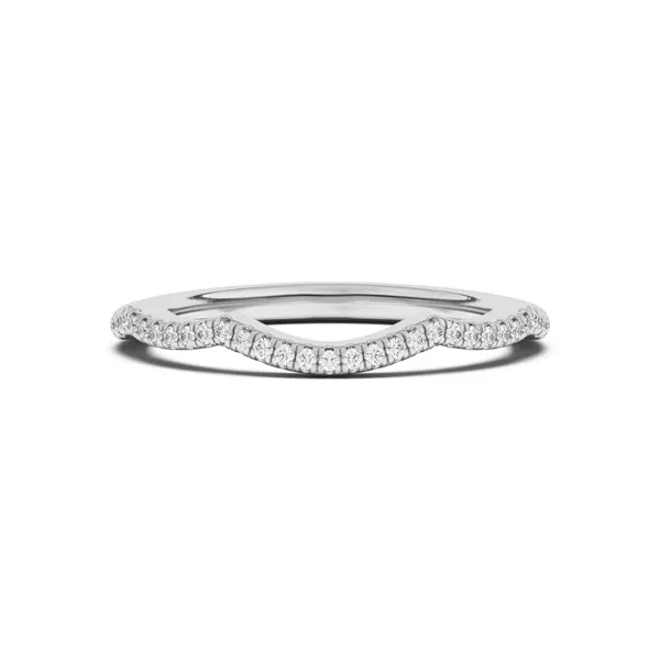Debra Scalloped Curve Pavé Band
