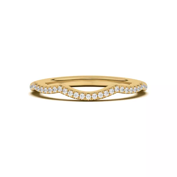 Debra Scalloped Curve Pavé Band