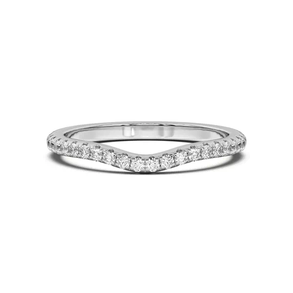 Tanya Curved Pavé Band