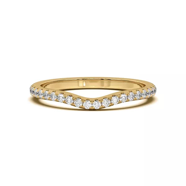Tanya Curved Pavé Band
