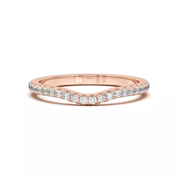 Tanya Curved Pavé Band