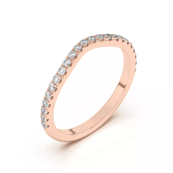 Betsy Petite Curved Lab Pavé Band