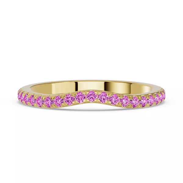Spectra Pink Sapphire Contoured Band