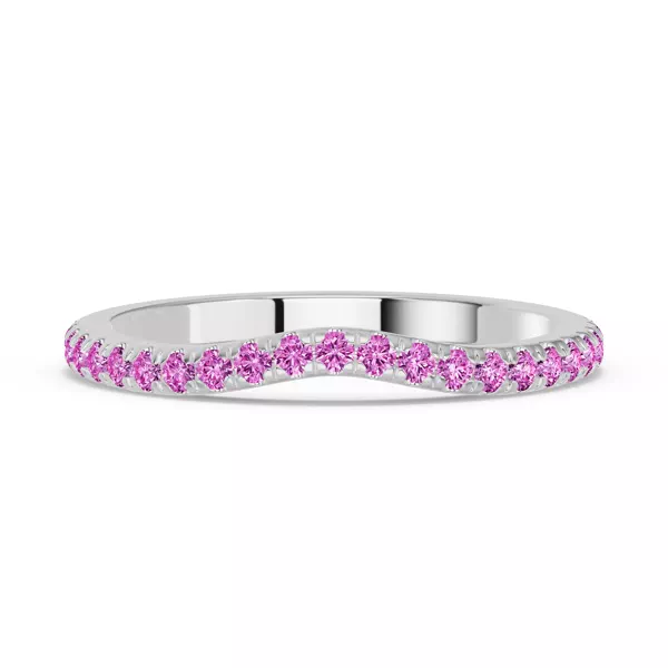 Spectra Pink Sapphire Contoured Band