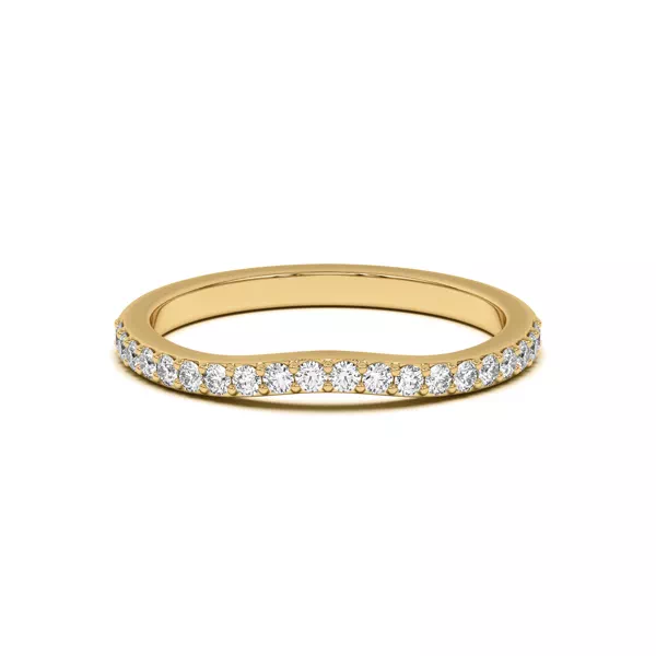 Rita Curved Pavé Band
