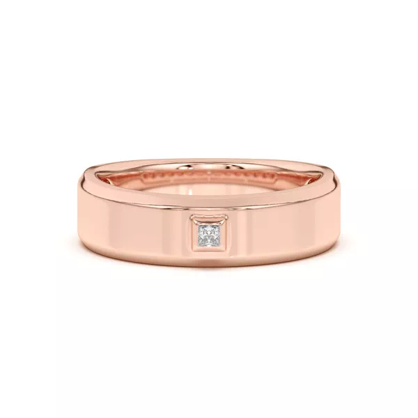 Raised Bezel Princess-Cut Band