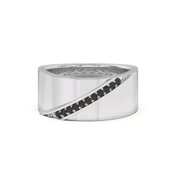 Diagonal Black Sapphire Wide Band