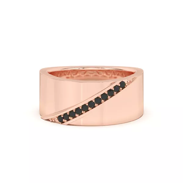 Diagonal Black Sapphire Wide Band
