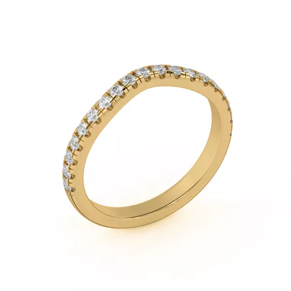 Betsy Classic Curved Pavé Band