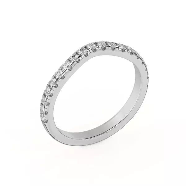 Betsy Classic Curved Pavé Band