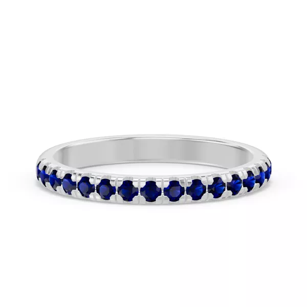 Marigold Grand Pavé Sapphire Band