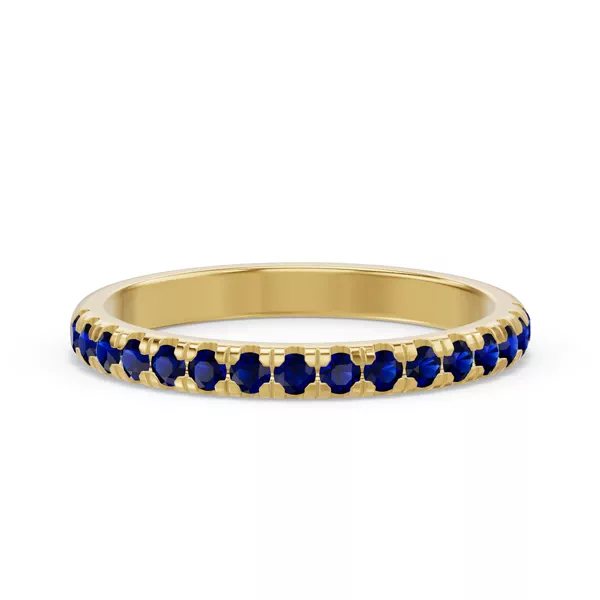 Marigold Grand Pavé Sapphire Band