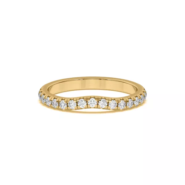 Marie Grand Curved Lab Pavé Band