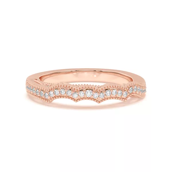 Oasis Filigree Pavé Lab Curved Band