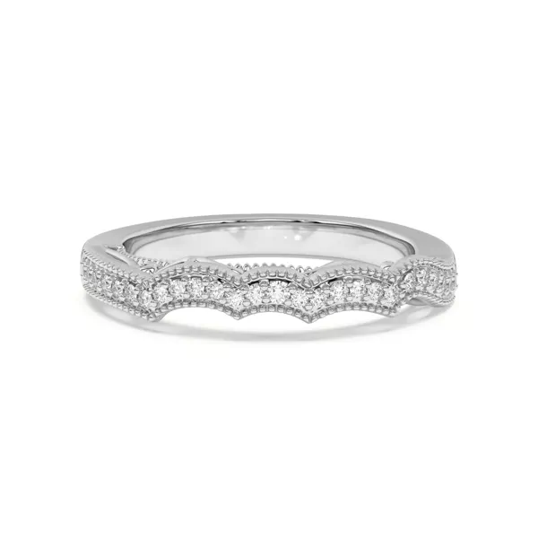 Oasis Filigree Pavé Lab Curved Band