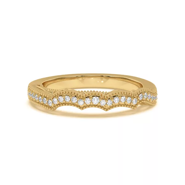 Oasis Filigree Pavé Lab Curved Band