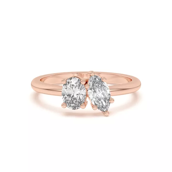 Toi et Moi Oval and Marquise Lab Ring (1.00 ct. tw.)
