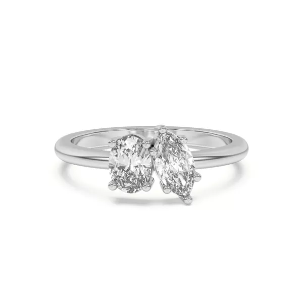 Toi et Moi Oval and Marquise Lab Ring (1.00 ct. tw.)