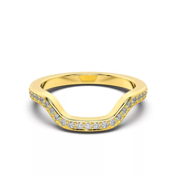 Orla Contoured Pavé Diamond Band