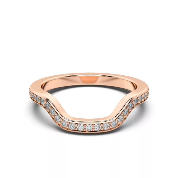 Orla Contoured Pavé Diamond Band