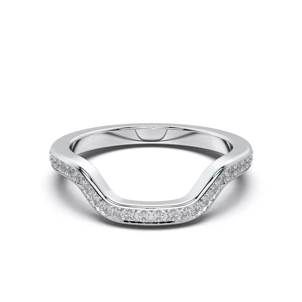 Orla Contoured Pavé Diamond Band