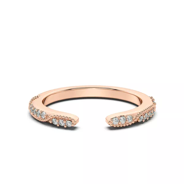 Perla Beaded Pavé Lab Diamond Open Band
