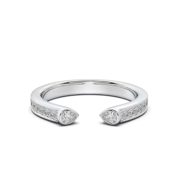 Lucera Bezel Pavé Lab Diamond Open Band