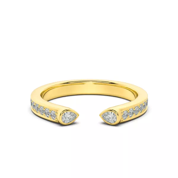 Lucera Bezel Pavé Lab Diamond Open Band