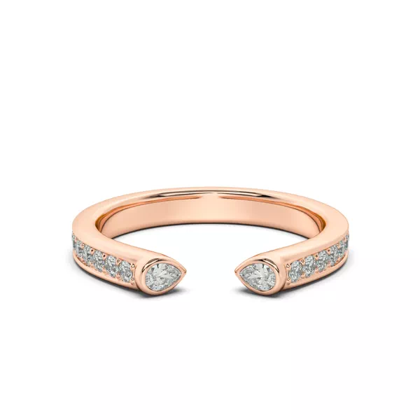 Lucera Bezel Pavé Lab Diamond Open Band