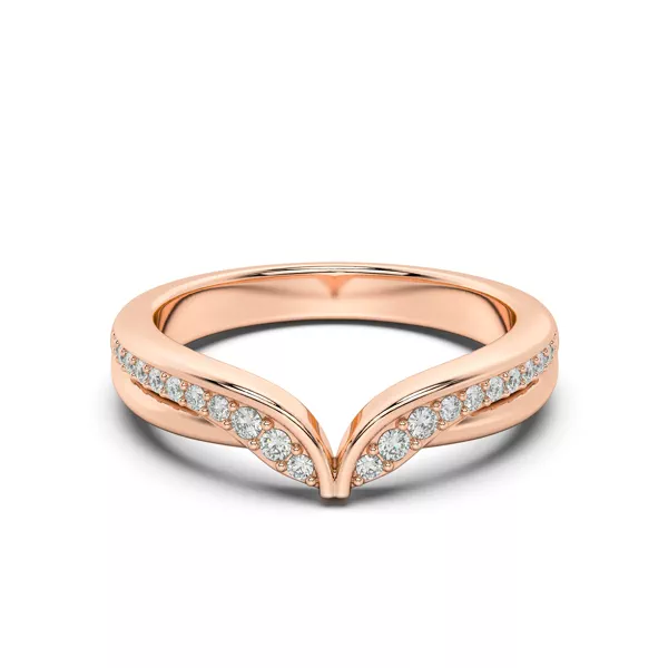 Ravello Sculpted Lab Diamond Pavé Chevron Band