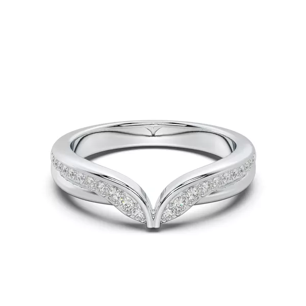 Ravello Sculpted Pavé Chevron Band